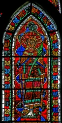 Fenster w202, das St. Odile darstellt (Buntglas)
